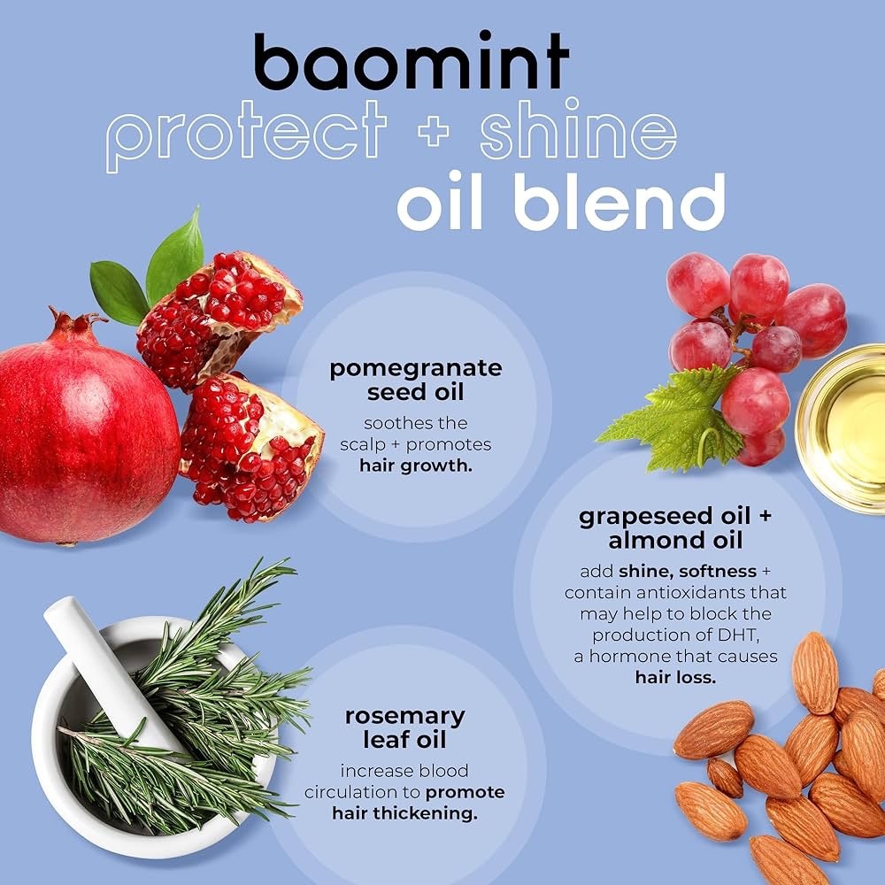 adwoa beauty Baomint™ Protect + Shine Oil Blend 3.3 oz/ 98 mL - Picture 2 of 3